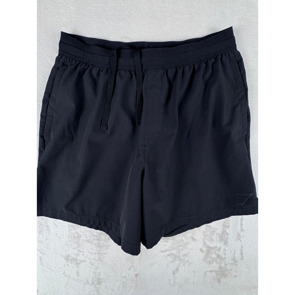 Gymshark Mens Black Athletic Running Training Shorts Size Small Zipper Pocket